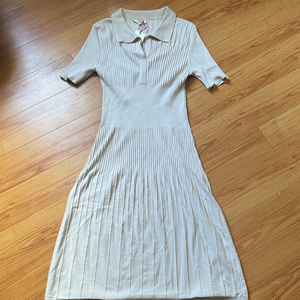 Solitaire Elegant Cream Polo Dress